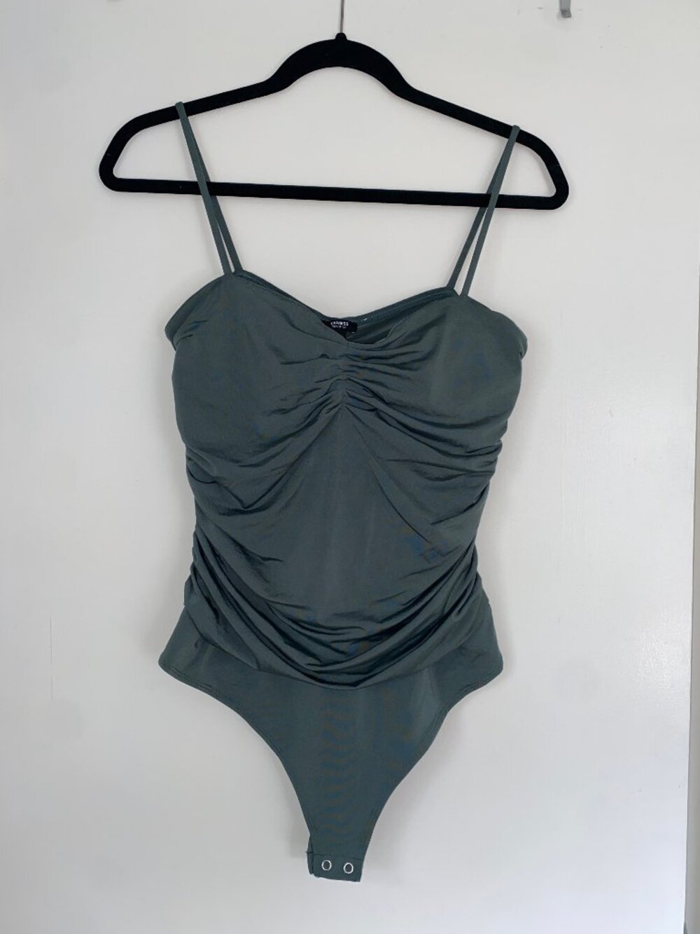 Express Sage Green Bodysuit, Large